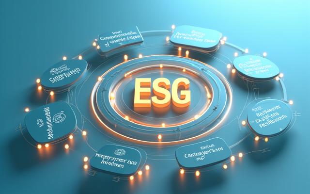 Infografik, die die Vorteile von ESG für Unternehmen darstellt: verbesserter Zugang zu Kapital, stärkere Arbeitgebermarke, höhere Kundenloyalität, resilientere Lieferketten.